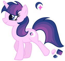 Size: 1280x1200 | Tagged: safe, artist:monochrome-sunsets, oc, oc only, unicorn, g4, female, mare, offspring, parent:flash sentry, parent:twilight sparkle, parents:flashlight, simple background, solo, white background