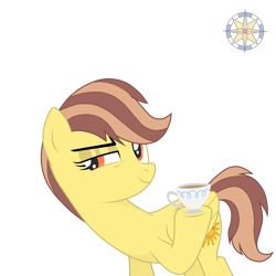 Size: 3500x3500 | Tagged: safe, artist:r4hucksake, oc, oc only, oc:spring eventide, pegasus, pony, cup, female, high res, mare, simple background, solo, teacup, transparent background