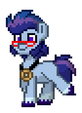 Size: 168x232 | Tagged: safe, argyle starshine, earth pony, pony, pony town, g5, animated, glasses, jewelry, male, necklace, pixel art, simple background, solo, sprite, stallion, transparent background, trotting