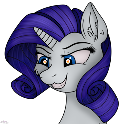 Size: 1750x1770 | Tagged: safe, artist:sassysvczka, rarity, pony, unicorn, g4, bust, cheek fluff, ear fluff, evil, evil rarity, evil smile, female, fire, flame eyes, grin, looking down, mare, portrait, rapeface, simple background, smiling, smirk, solo, transparent background, wingding eyes