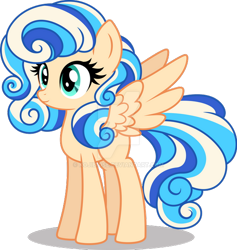 Size: 600x633 | Tagged: safe, artist:kojibiose, oc, oc only, pegasus, pony, g4, adoptable, deviantart watermark, female, mare, obtrusive watermark, offspring, parent:flash sentry, parent:pinkie pie, parents:pinkiesentry, simple background, solo, spread wings, transparent background, watermark, wings