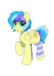 Size: 1292x1800 | Tagged: safe, artist:mercurysparkle, oc, oc only, oc:ceres spark, pegasus, pony, 2024 community collab, derpibooru community collaboration, cute, female, looking at you, simple background, smiling, smiling at you, solo, transparent background, wings