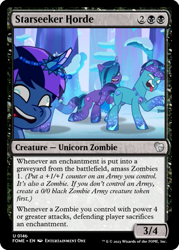 Size: 375x523 | Tagged: safe, edit, auroricorn, pony, g5, my little pony: tell your tale, snow business like show business, spoiler:g5, spoiler:my little pony: tell your tale, spoiler:tyts01e70, brainwashed, ccg, magic the gathering, snow, trading card, trading card edit, trading card game, unnamed character