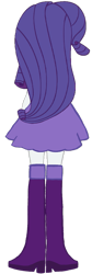 Size: 341x1020 | Tagged: safe, artist:backviewer2160, rarity, equestria girls, g4, belt, boots, clothes, female, high heel boots, rear view, shirt, shoes, simple background, skirt, solo, transparent background