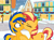 Size: 4296x3143 | Tagged: safe, artist:shieldwingarmorofgod, sunset shimmer, oc, oc:flare spark, pegasus, pony, unicorn, g4, canon x oc, car, christmas, female, holiday, kissing, lesbian, ship:flareset, shipping