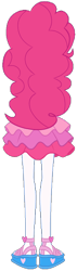 Size: 234x825 | Tagged: safe, artist:backviewer2160, pinkie pie, equestria girls, g4, clothes, female, rear view, shoes, simple background, solo, transparent background