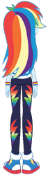 Size: 231x838 | Tagged: safe, artist:backviewer2160, rainbow dash, equestria girls, g4, clothes, converse, jacket, pants, rear view, shirt, shoes, simple background, sneakers, solo, sweatpants, transparent background, vector