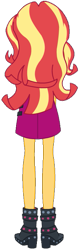 Size: 267x834 | Tagged: safe, artist:backviewer2160, sunset shimmer, equestria girls, g4, clothes, female, rear view, simple background, solo, transparent background