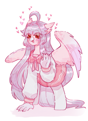 Size: 1593x2198 | Tagged: safe, artist:iamsmileo, oc, oc only, oc:ophelia, hippogriff, clothes, cute, pastel, pink, school uniform, simple background, solo, transparent background