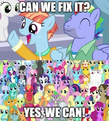 Size: 500x559 | Tagged: safe, edit, edited screencap, screencap, aloe, amethyst star, apple bloom, applejack, berry punch, berryshine, big macintosh, bon bon, bow hothoof, bulk biceps, carrot cake, carrot top, cheerilee, cloudchaser, cup cake, daisy, derpy hooves, diamond tiara, dj pon-3, doctor whooves, flitter, flower wishes, fluttershy, golden harvest, granny smith, lemon hearts, lily, lily valley, linky, lotus blossom, lyra heartstrings, mayor mare, minuette, octavia melody, pinkie pie, pipsqueak, pokey pierce, pound cake, pumpkin cake, rainbow dash, rarity, roseluck, sassaflash, scootaloo, sea swirl, seafoam, shoeshine, silver spoon, snails, snips, sparkler, spike, spring melody, sprinkle medley, starlight glimmer, sweetie belle, sweetie drops, thunderlane, time turner, twilight sparkle, twinkleshine, twist, vinyl scratch, windy whistles, alicorn, dragon, earth pony, pegasus, pony, unicorn, g4, parental glideance, the cutie re-mark, ^^, adaisable, adorabloom, apple bloom's bow, apple sisters, applebetes, applejack's hat, baby, baby pony, belle sisters, berrybetes, bob the builder, bow, bowtie, brother and sister, c:, cake family, can we fix it?, caption, carrotbetes, clothes, colt, cowboy hat, cute, cute cake, cute six, cutealoo, cutechaser, cutie mark crusaders, dashabetes, derp, derpabetes, diamondbetes, diapinkes, diasnails, diasnips, doctorbetes, ear piercing, earring, everypony, eyes closed, female, filly, flitterbetes, flower trio, foal, freckles, glasses, glimmerbetes, grin, group, group photo, hair bow, hat, image macro, jackabetes, jacket, jewelry, lilybetes, looking at you, lyrabetes, male, mane seven, mane six, mare, mayorable, meme, minubetes, necklace, open mouth, open smile, parody, pearl necklace, piercing, ponies standing next to each other, poundabetes, pumpkinbetes, raribetes, reference, scene parody, shyabetes, siblings, silverbetes, sisters, smiling, smiling at you, song in the description, spa twins, spikabetes, squeakabetes, stallion, sunglasses, tavibetes, text, tiara, twiabetes, twilight sparkle (alicorn), twistabetes, vinylbetes, windybetes