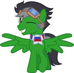 Size: 967x956 | Tagged: safe, artist:lightning_musicwave_safe, oc, oc only, oc:trip away, pegasus, pony, 2024 community collab, derpibooru community collaboration, goggles, simple background, solo, transparent background, wings