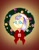 Size: 2550x3300 | Tagged: safe, artist:flutterluv, part of a set, sunny starscout, earth pony, pony, g5, bust, christmas, christmas wreath, gradient background, grin, hat, high res, holiday, portrait, santa hat, smiling, solo, wreath