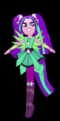 Size: 325x655 | Tagged: safe, artist:ajosterio, aria blaze, equestria girls, g4, black background, boots, crystal guardian, high heel boots, shoes, simple background, solo