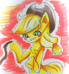 Size: 633x680 | Tagged: safe, artist:うめおにぎり, applejack, g4, traditional art