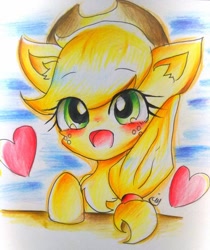 Size: 572x680 | Tagged: safe, artist:うめおにぎり, applejack, g4, traditional art