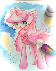 Size: 711x900 | Tagged: safe, artist:うめおにぎり, traditional art, unknown pony