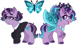 Size: 1024x611 | Tagged: safe, artist:strawberry-spritz, oc, oc only, oc:ringlet, changedling, changeling, pony, unicorn, offspring, parent:queen chrysalis, simple background, solo, transparent background