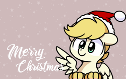 Size: 800x500 | Tagged: safe, artist:sugar morning, oc, oc:exist, griffequus, hippogriff, hybrid, pony, animated, christmas, commission, cute, floppy ears, holiday, merry christmas, paws, wiggle, wings, ych result