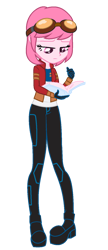Size: 664x1532 | Tagged: safe, artist:muhammad yunus, oc, oc:annisa trihapsari, series:the guardian of leadership, equestria girls, g4, base used, book, clothes, cosplay, costume, crossover, female, generator rex, goggles, jacket, pants, rex salazar, shoes, simple background, solo, transparent background
