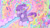 Size: 2048x1152 | Tagged: safe, artist:larvaecandy, oc, oc only, oc:vylet, butterfly, fish, pegasus, pony, i was the loner of paradise valley, vylet pony, album cover, clothes, colorful, hoodie, kneeling, leonine tail, pegasus oc, psychedelic, rain, solo, tail, wingding eyes