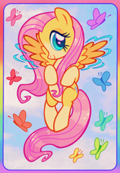 Size: 1280x1836 | Tagged: safe, artist:peskypawz, fluttershy, butterfly, pegasus, pony, g4, coloring page, solo, spread wings, wings