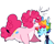 Size: 2048x1656 | Tagged: safe, artist:goatpaste, pinkie pie, rainbow dash, earth pony, pegasus, pony, g4, alternate design, collar, duo, fat, female, forehead kiss, kissing, larger female, lesbian, mare, physique difference, pudgy pie, ship:pinkiedash, shipping, simple background, smaller female, spiked collar, tongue out, white background