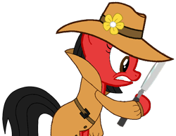 Size: 758x584 | Tagged: safe, artist:mickey1909, oc, oc only, oc:minnie motion, pony, unicorn, g4, clothes, detective, fedora, female, flower, hat, magnifying glass, simple background, solo, transparent background, trenchcoat