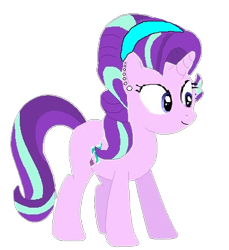 Size: 405x443 | Tagged: safe, starlight glimmer, pony, unicorn, g4, ear piercing, earring, female, headband, jewelry, mare, piercing, simple background, solo, transparent background