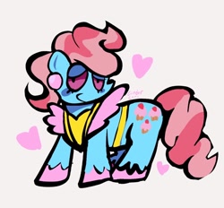 Size: 1024x950 | Tagged: safe, artist:cinderthewolflady, cup cake, earth pony, pony, g4, heart, pink sclera, simple background, solo, white background