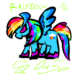 Size: 2048x2048 | Tagged: safe, artist:cinderthewolflady, rainbow dash, pegasus, pony, g4, high res, simple background, solo, spread wings, white background, wings