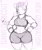 Size: 2000x2399 | Tagged: safe, artist:aer0 zer0, sunny starscout, earth pony, anthro, g5, belly button, black and white, clothes, female, grayscale, gym shorts, hand on hip, high res, midriff, monochrome, muscles, muscular female, ponytail, sketch, solo, sports bra, sunny starstrong