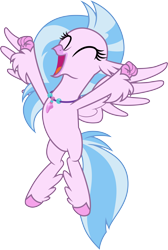 Size: 3000x4454 | Tagged: safe, artist:cloudy glow, silverstream, hippogriff, g4, school daze, .ai available, ^^, eyes closed, female, high res, simple background, solo, transparent background, vector