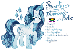 Size: 1920x1290 | Tagged: safe, artist:mrufka69, rarity, pony, unicorn, g4, alternate design, augmented horn, cloven hooves, horn, pride flag, reference sheet, simple background, solo, straight ally flag, transparent background