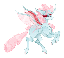 Size: 3431x3143 | Tagged: safe, alternate version, artist:mrufka69, ocellus, changedling, changeling, g4, alternate design, colored hooves, concave belly, female, high res, mare, simple background, solo, white background