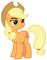 Size: 7281x9232 | Tagged: safe, artist:andoanimalia, applejack, earth pony, pony, g4, going to seed, absurd resolution, applejack is best facemaker, compliments in description, cowboy hat, cute, female, hat, jackabetes, mare, simple background, smiling, smug, solo, stetson, transparent background, vector
