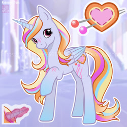 Size: 2000x2000 | Tagged: safe, artist:lominator, oc, alicorn, pony, female, high res, mare, redesign, reference, scar, solo