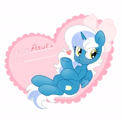 Size: 6890x6890 | Tagged: safe, artist:riofluttershy, oc, oc only, oc:fleurbelle, alicorn, pony, alicorn oc, blowing a kiss, blushing, bow, female, hair bow, heart, horn, mare, simple background, sitting, solo, wings, yellow eyes