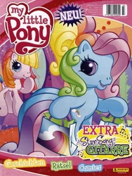 Size: 600x800 | Tagged: safe, rainbow dash (g3), toola-roola, earth pony, g3, g3.5, official, 2010s, cover, cute, german, looking at you, magazine, panini, showbag, smiling, smiling at you, thinking