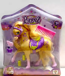Size: 800x937 | Tagged: safe, butterfly, horse, pony, baobab (toy company), bootleg, bridle, clothes, comb, female, flower, gradient legs, irl, leg warmers, mare, photo, poneez, raised hoof, saddle, simple background, tack, toy, white background
