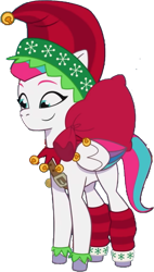 Size: 479x844 | Tagged: safe, edit, edited screencap, editor:pascalmulokozi2, screencap, zipp storm, pegasus, pony, equestria's got talent, g5, my little pony: tell your tale, spoiler:g5, spoiler:my little pony: tell your tale, spoiler:tyts01e69, background removed, concave belly, not a vector, santa claus, simple background, slender, solo, thin, transparent background