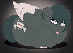 Size: 3274x2385 | Tagged: safe, artist:inisealga, oc, oc only, pegasus, pony, :p, chest fluff, commission, freckles, high res, lying down, male, pegasus oc, ponyloaf, prone, solo, stallion, tongue out, ych result