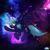 Size: 2048x2048 | Tagged: safe, artist:linkle, oc, oc:stellar light, bat pony, fangs, flying, high res, male, night, night sky, sky, wings