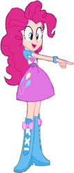 Size: 334x782 | Tagged: safe, edit, edited screencap, editor:homersimpson1983, screencap, pinkie pie, human, equestria girls, g4, background removed, female, human coloration, not a vector, pale skin, simple background, solo, transparent background