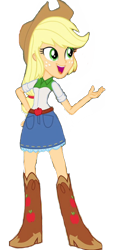 Size: 466x992 | Tagged: safe, edit, edited screencap, editor:homersimpson1983, screencap, applejack, human, equestria girls, g4, background removed, female, human coloration, not a vector, pale skin, simple background, solo, transparent background