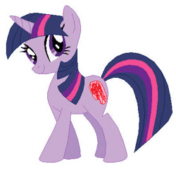 Size: 398x385 | Tagged: safe, artist:ticci-lily-rogers, twilight sparkle, pony, unicorn, g4, 1000 hours in ms paint, simple background, solo, white background