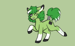 Size: 800x500 | Tagged: safe, artist:diurnalcritters, oc, oc only, earth pony, pony, female, green background, mare, simple background, solo