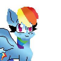 Size: 200x200 | Tagged: safe, artist:catkittgirlmeows, rainbow dash, pegasus, g4, female, pixel art, simple background, solo, white background