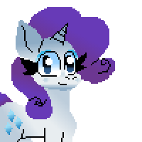 Size: 200x200 | Tagged: safe, artist:catkittgirlmeows, rarity, pony, unicorn, g4, female, pixel art, simple background, solo, white background