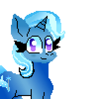 Size: 200x200 | Tagged: safe, artist:catkittgirlmeows, trixie, pony, unicorn, g4, female, pixel art, simple background, solo, white background