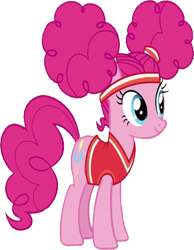 Size: 559x720 | Tagged: safe, edit, edited screencap, editor:homersimpson1983, screencap, pinkie pie, earth pony, pony, g4, background removed, female, not a vector, simple background, solo, sports outfit, transparent background